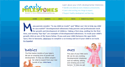 Desktop Screenshot of earlymilestones.com