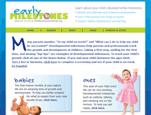 Tablet Screenshot of earlymilestones.com